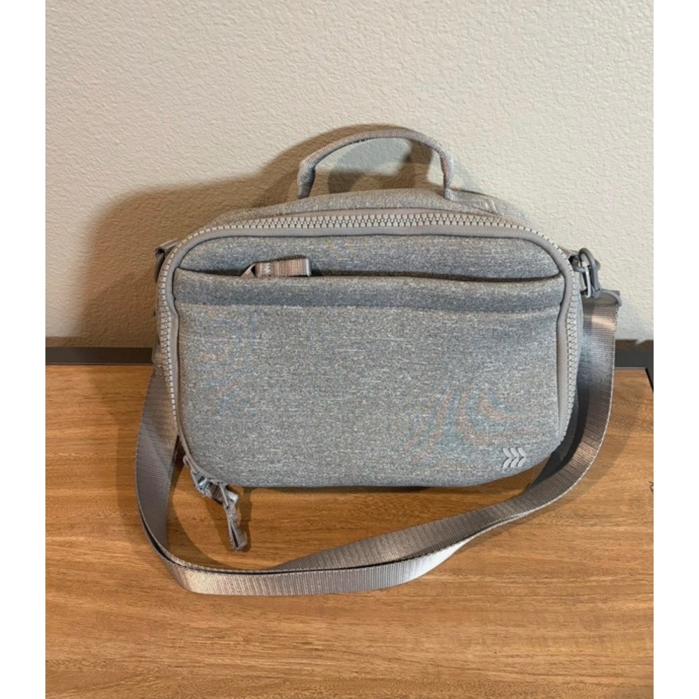 All in Motion Gray Insulated Lunch Bag Crossbody Cooler with Adjustable Strap